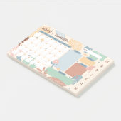 名前をカスタムする月次プランナー ポストイット (アングル)