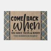 名前をカスタムする来バックタコス酒がある場合 ドアマット (正面)