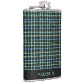 名前をカスタムする格子模様/タータンチェック模様 フラスク (右)