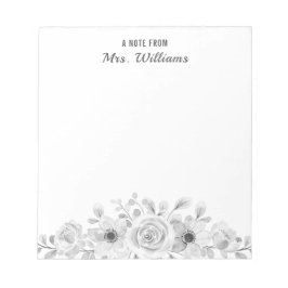 名前をカスタムする植物花フローラ ノートパッド