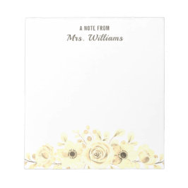 名前をカスタムする植物花フローラAノート ノートパッド