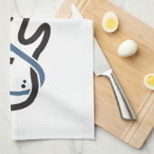 名前をカスタムする様式化ギター キッチンタオル (四つ折り)