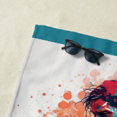 名前をカスタムする武術アート ビーチタオル (インサイチュ)