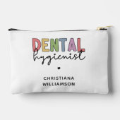 名前をカスタムする歯科衛生士RDHギフト アクセサリーポーチ (裏面)