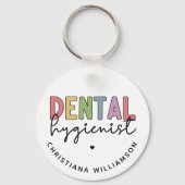 名前をカスタムする歯科衛生士RDHギフト キーホルダー (正面)
