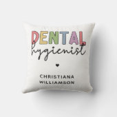 名前をカスタムする歯科衛生士RDHギフト  クッション (裏面)