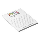 名前をカスタムする歯科衛生士RDHギフト ノートパッド (アングル)