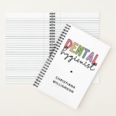 名前をカスタムする歯科衛生士RDHギフト ノートブック (内側)