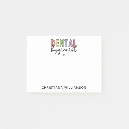 名前をカスタムする歯科衛生士RDHギフト ポストイット (正面)