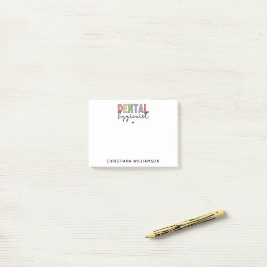 名前をカスタムする歯科衛生士RDHギフト ポストイット (デスク上)