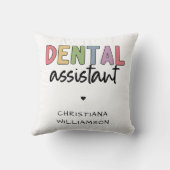 名前をカスタムする歯科補助贈与 クッション (裏面)
