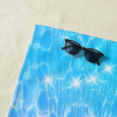 名前をカスタムする水リップル水テクスチモダンック ビーチタオル (インサイチュ)