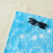 名前をカスタムする水リップル水テクスチモダンック ビーチタオル (インサイチュ)