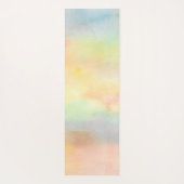 名前をカスタムする水彩ひまわり ヨガマット (裏面)