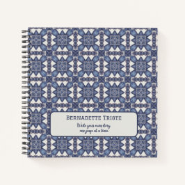 名前をカスタムする水彩抽象芸術幾何学模様 ノートブック