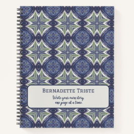 名前をカスタムする水彩抽象芸術幾何学模様 ノートブック