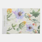 名前をカスタムする水彩植物性フローラ柑橘類 キッチンタオル (横)