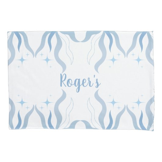 名前をカスタムする水彩海藻海岸 枕カバー (正面)