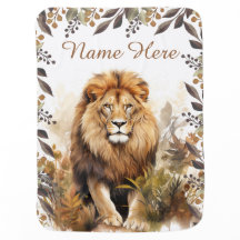 名前をカスタムする水彩獅子パーソナライズされた