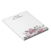 名前をカスタムする水彩花フローラ注 ノートパッド (アングル)
