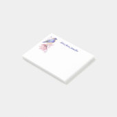 名前をカスタムする水彩青鳥ガーデンバードアート ポストイット (アングル)