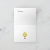 名前をカスタムする水彩鹿林かわいい誕生日 カード (内部)