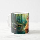 名前をカスタムする池の魔法の妖精 コーヒーマグカップ (正面左)