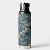 名前をカスタムする波模様 ウォーターボトル (右面)
