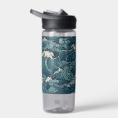 名前をカスタムする波模様 ウォーターボトル (右面)