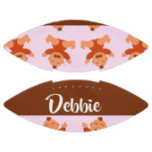 名前をカスタムする泣き叫びベビーオンピンク アメリカンフットボール (パネル)