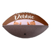 名前をカスタムする泣き叫びベビーオンピンク アメリカンフットボール (回転270)