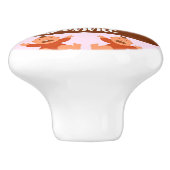 名前をカスタムする泣き叫びベビーオンピンク セラミックノブ (側面)