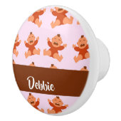 名前をカスタムする泣き叫びベビーオンピンク セラミックノブ (右)