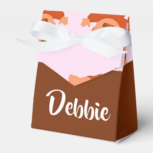 名前をカスタムする泣き叫びベビーオンピンク フェイバーボックス (正面サイド)