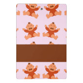 名前をカスタムする泣き叫びベビーオンピンク ミニクリップボード (裏面)