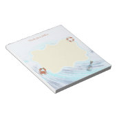 名前をカスタムする海テーマカニ救命ボトル ノートパッド (アングル)