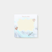 名前をカスタムする海テーマカニ救命ボトル ポストイット (正面)