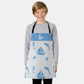 名前をカスタムする海生活 エプロン (着用した状態)