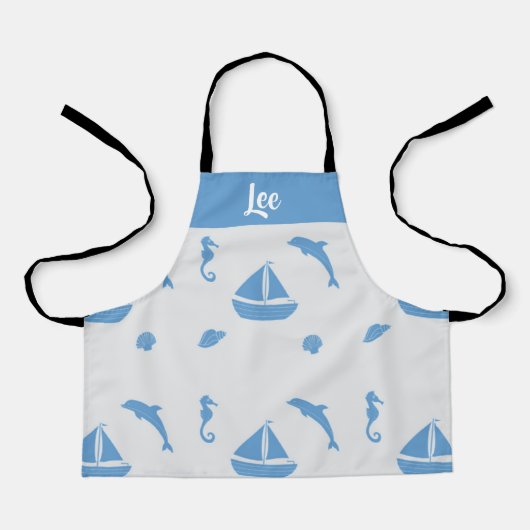 名前をカスタムする海生活 エプロン (正面)