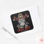 名前をカスタムする消防士がファイアマンを出し始める スクエアシール (封筒)