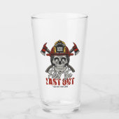 名前をカスタムする消防士がファイアマンを出し始める タンブラーグラス (正面)