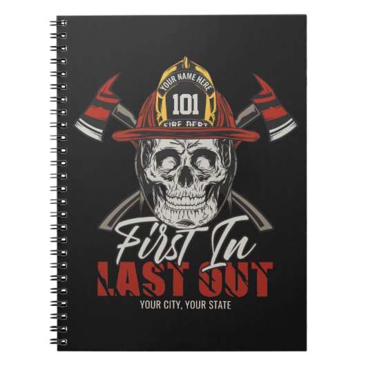 名前をカスタムする消防士がファイアマンを出し始める ノートブック (正面)