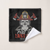 名前をカスタムする消防士がファイアマンを出し始める バスタオルセット (ウォッシュタオル)