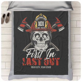 名前をカスタムする消防士がファイアマンを出し始める フリースブランケット