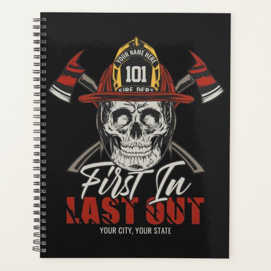 名前をカスタムする消防士がファイアマンを出し始める プランナー手帳 (正面)