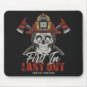 名前をカスタムする消防士がファイアマンを出し始める マウスパッド (正面)