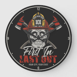 名前をカスタムする消防士がファイアマンを出し始める ラージ壁時計