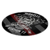 名前をカスタムする消防士消防署 カッティングボード (角)