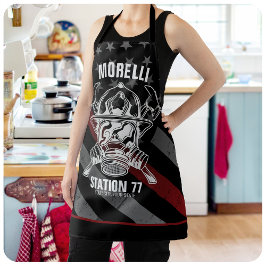 名前をカスタムする消防署 エプロン