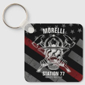 名前をカスタムする消防署 キーホルダー (正面)